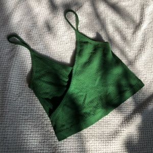 Top Shop green crop tank top